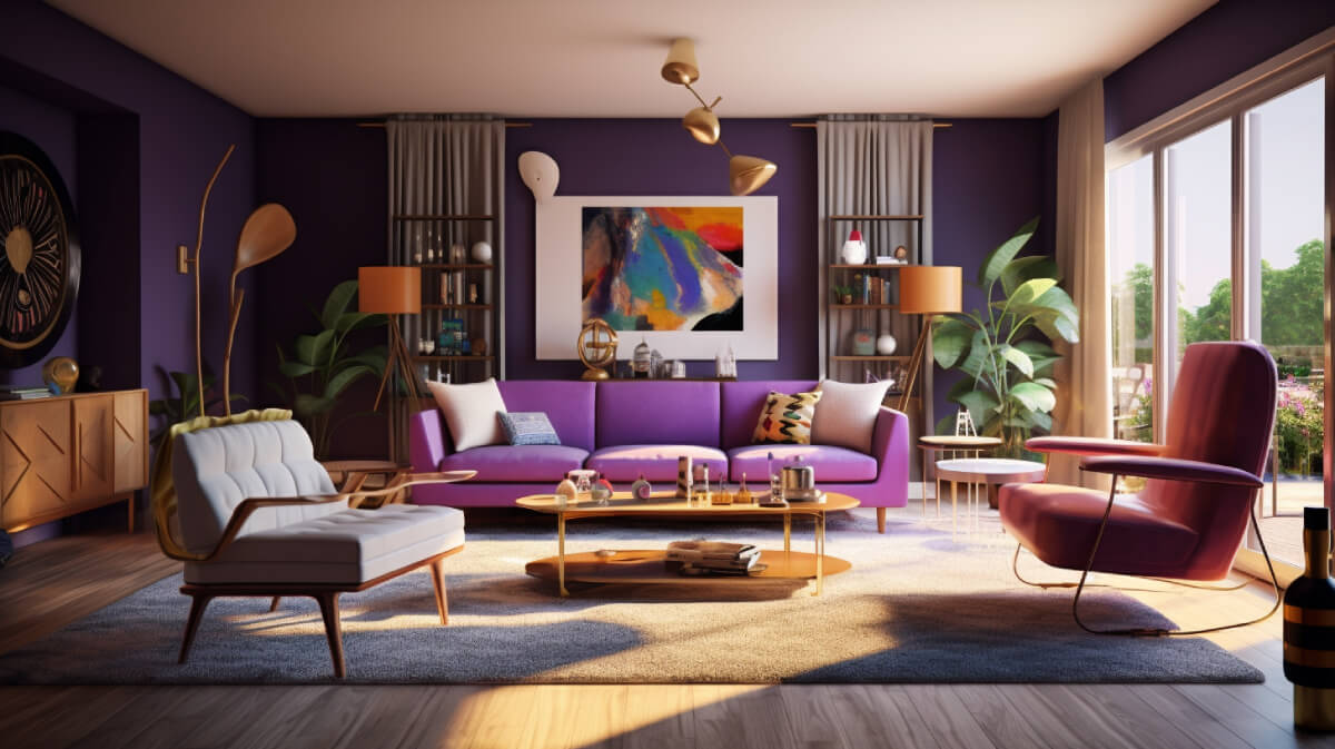 Hestya-custom-design-a-mid-century-modern-style-with-purple-and-gold